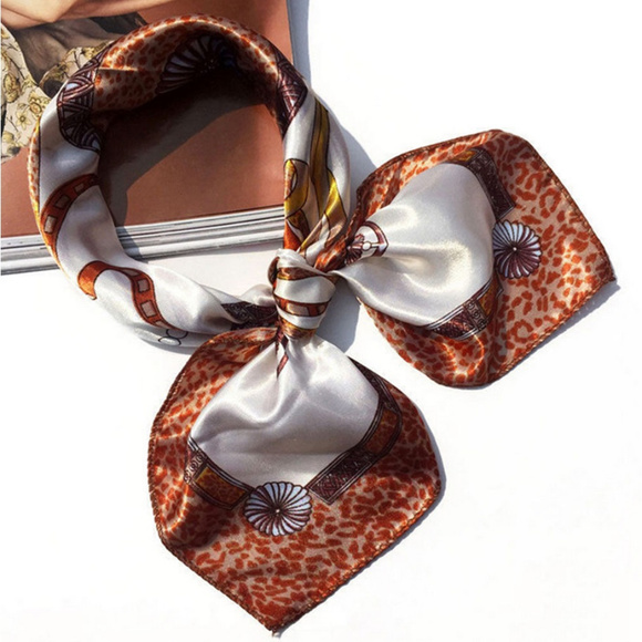 Accessories - Vintage style satin scarf head tie wrap NWOT